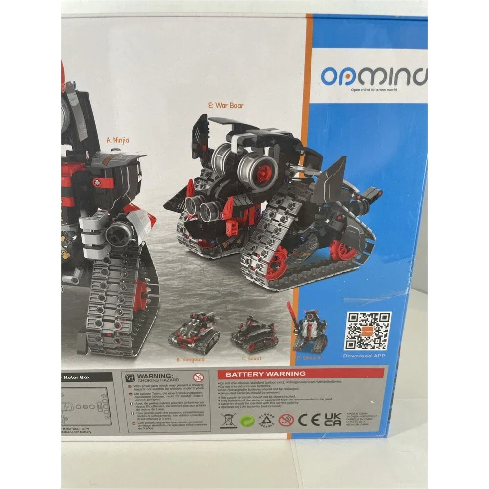 5 in 1 STEM Robot Building Kit, APP & Remote Control Samurai/Ninja 419 Pieces